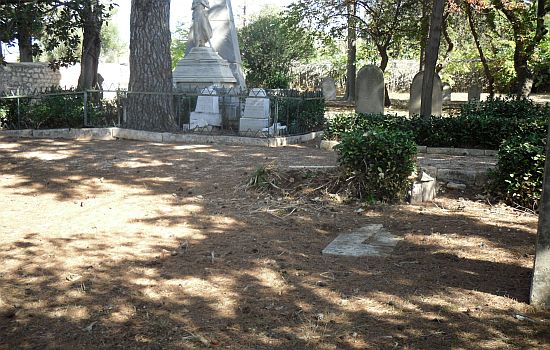 A shady spot by the gate